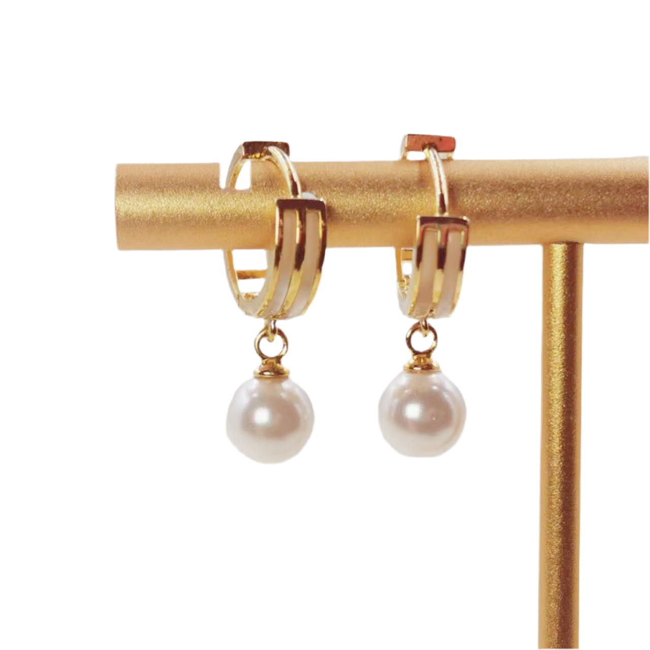 Pearl Hoop Earrings