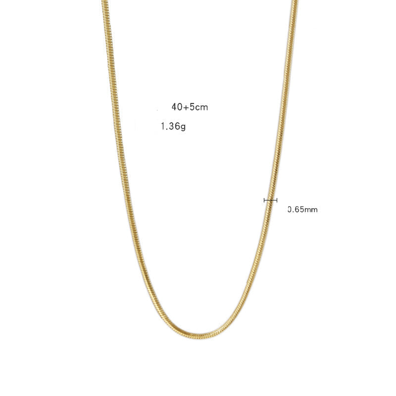 Class Snake bone necklace(0.65mm)