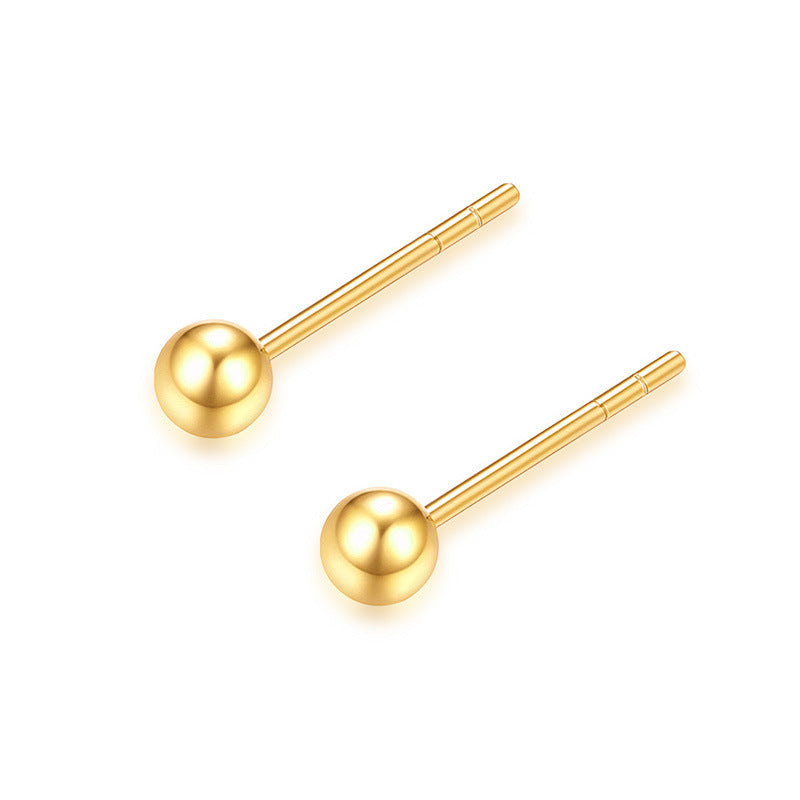 Small round ball stud earrings