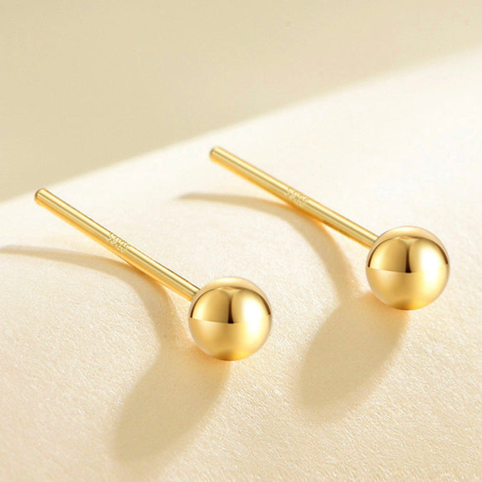 Small round ball stud earrings
