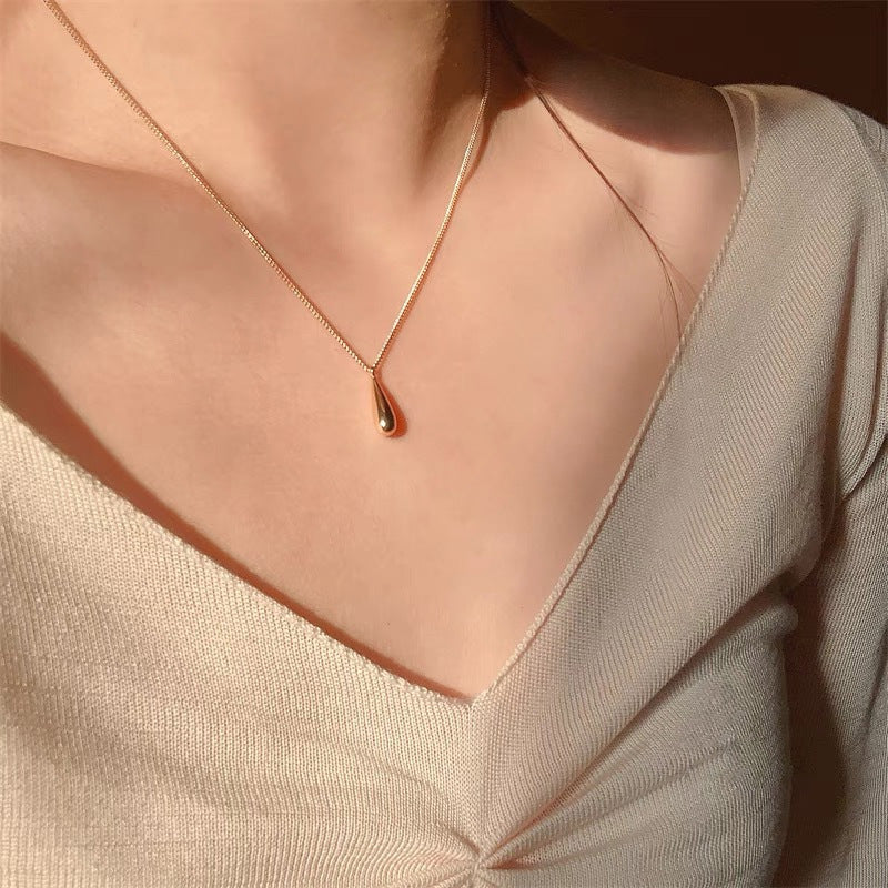 Tiny water drop necklace
