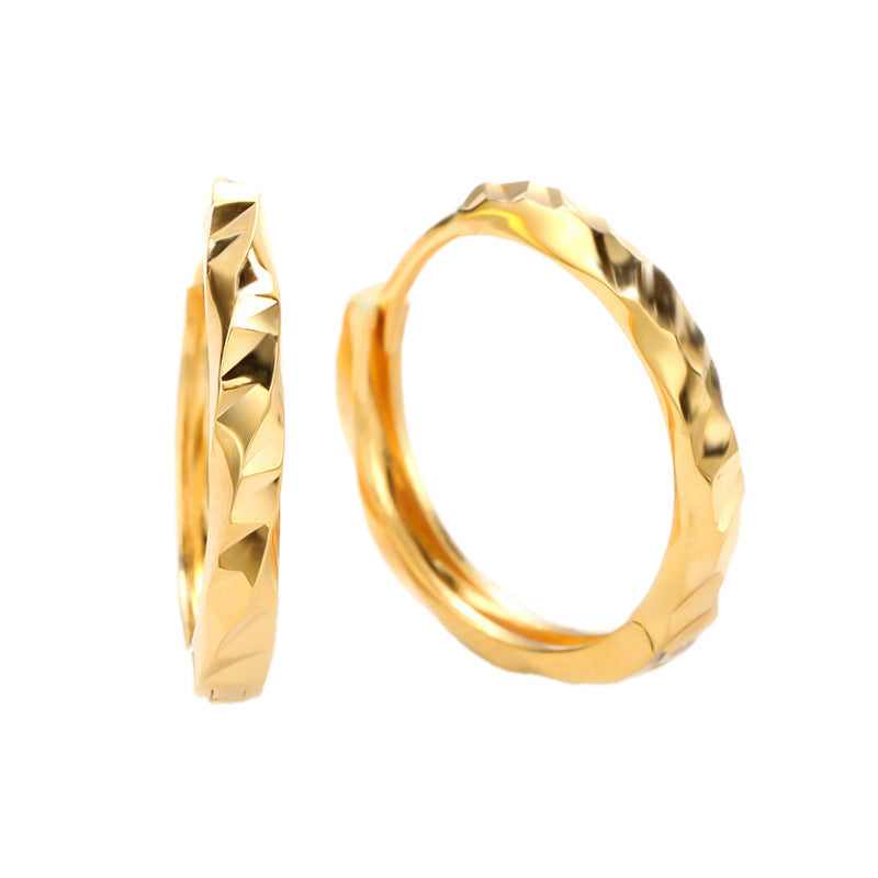 Glittering light Hoop Earrings