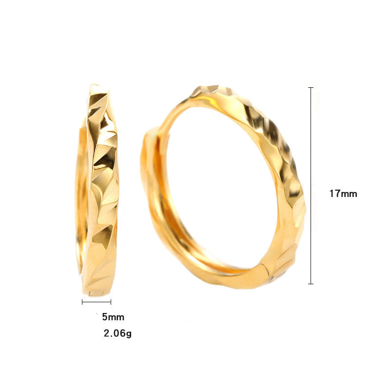 Glittering light Hoop Earrings