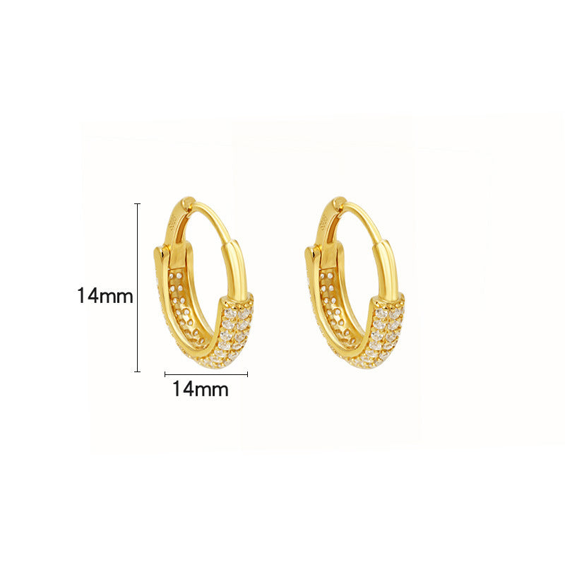 Cubic Zircon Hoop Earring