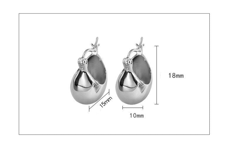 Chunky huggie hoop earrings