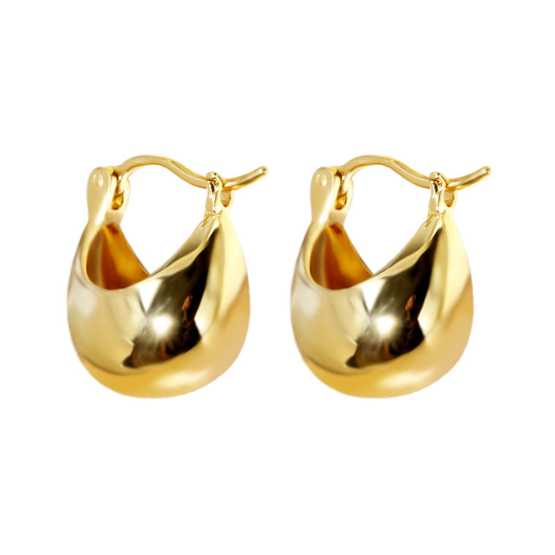 Chunky huggie hoop earrings