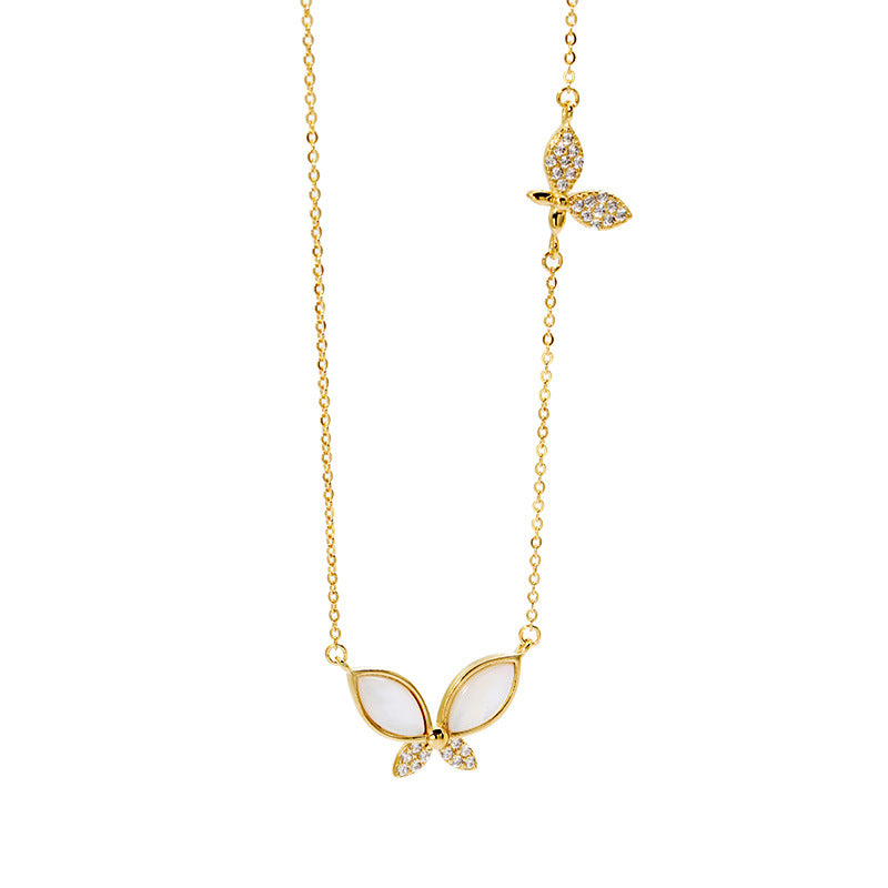 Butterfly pendant necklace-NSG005