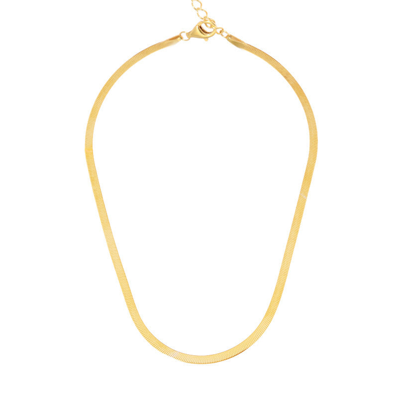 Class Flat snake bone necklace(2.3MM)