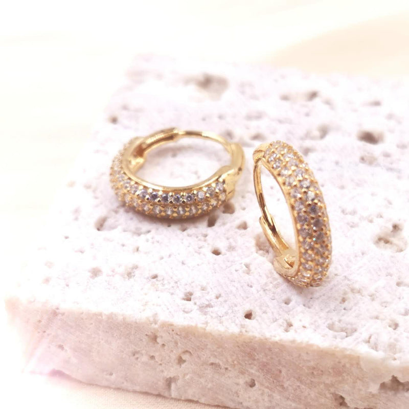 Cubic Zircon Hoop Earring