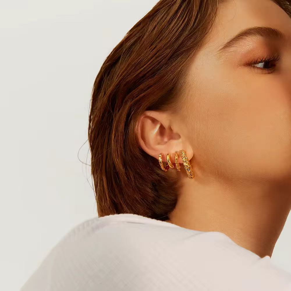 Faceted shiny earrings