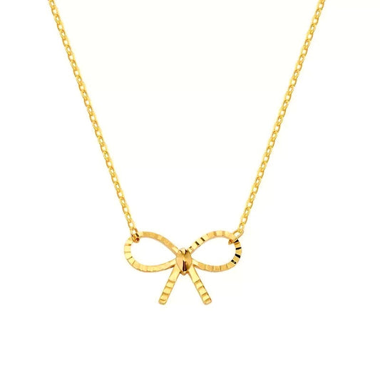 Car flower bow Necklace