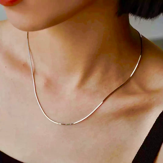 Class Snake bone necklace(0.65mm)