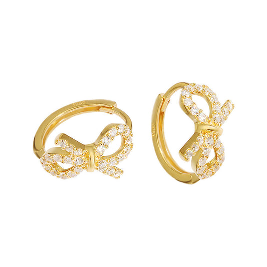 Zircon butterfly Hoop  Earring