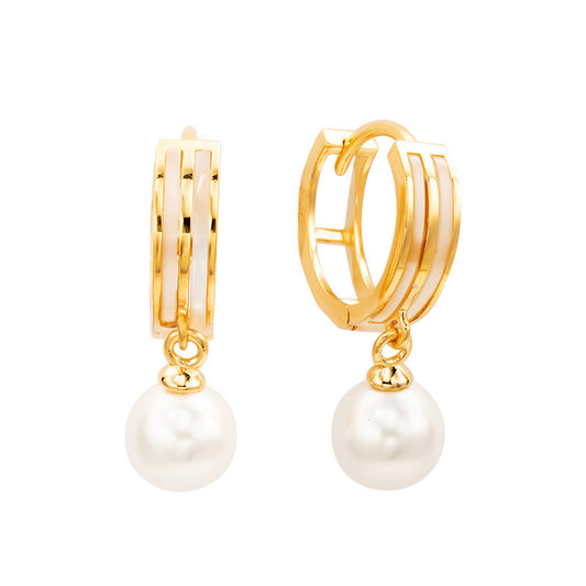 Pearl Hoop Earrings