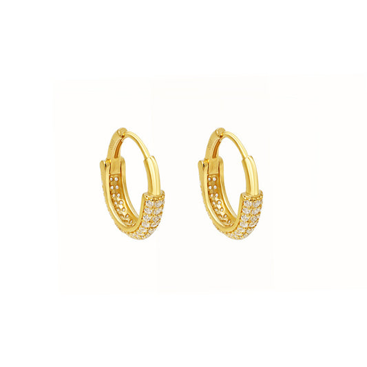 Cubic Zircon Hoop Earring