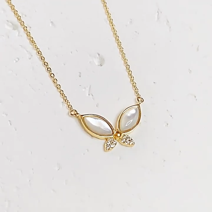 Butterfly pendant necklace-NSG005